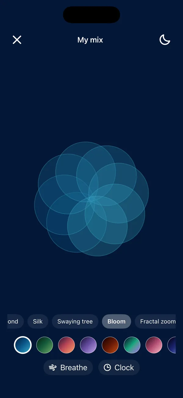 Bloom visual in blue