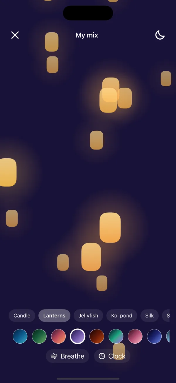 Floating lanterns visual in lavender