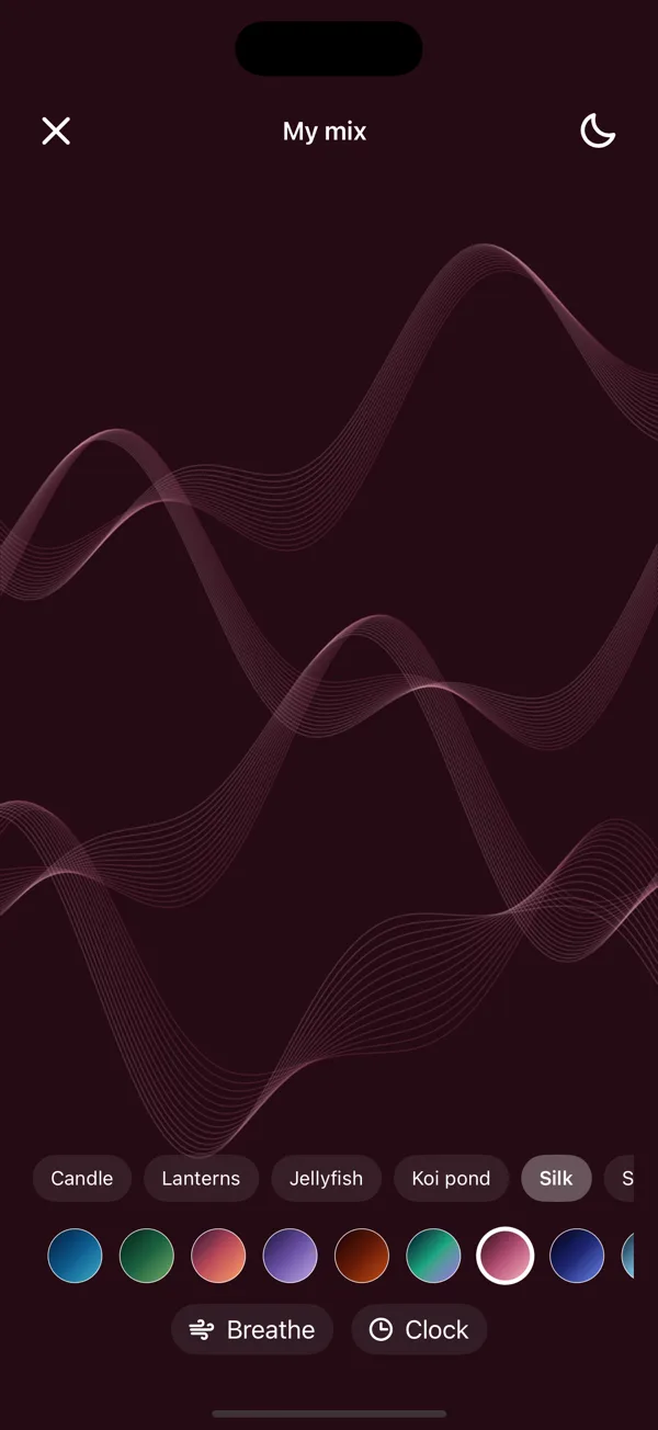 Silk visual in rose